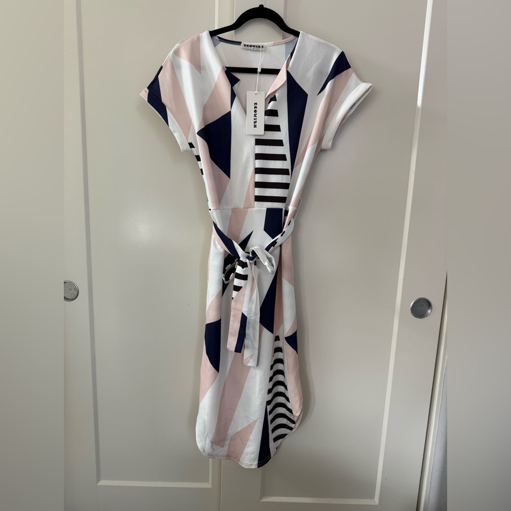 Patterned Midi Dress